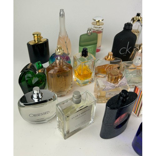 165 - A COLLECTION OF PARTIALLY USED DESIGNER PERFUME BOTTLES, to include Yves Saint Laurent, All Saints, ... 