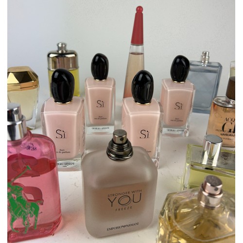 166 - A COLLECTION OF PARTIALLY USED DESIGNER PERFUME BOTTLES, to include Prada and Giorgio Armani (Qty)

... 