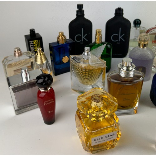 168 - A COLLECTION OF PARTIALLY USED DESIGNER PERFUME BOTTLES, to include Dior, Calvin Klein and more (Qty... 