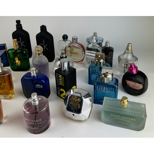 168 - A COLLECTION OF PARTIALLY USED DESIGNER PERFUME BOTTLES, to include Dior, Calvin Klein and more (Qty... 