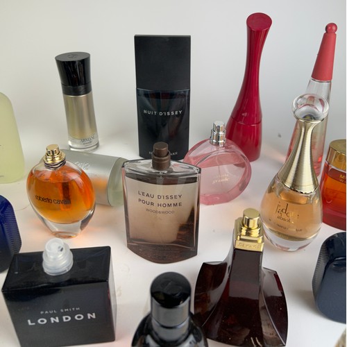 169 - A COLLECTION OF PARTIALLY USED DESIGNER PERFUME BOTTLES, to include Dior, Lacoste and Issey Miyake (... 