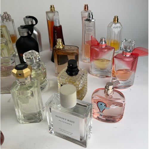 170 - A COLLECTION OF PARTIALLY USED DESIGNER PERFUME BOTTLES, to include Yves Saint Laurent, Versace and ... 