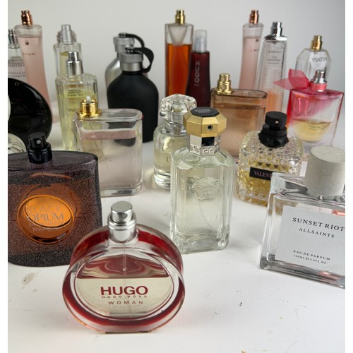 170 - A COLLECTION OF PARTIALLY USED DESIGNER PERFUME BOTTLES, to include Yves Saint Laurent, Versace and ... 