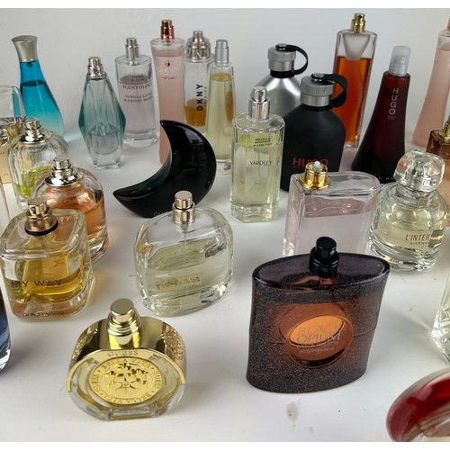 170 - A COLLECTION OF PARTIALLY USED DESIGNER PERFUME BOTTLES, to include Yves Saint Laurent, Versace and ... 