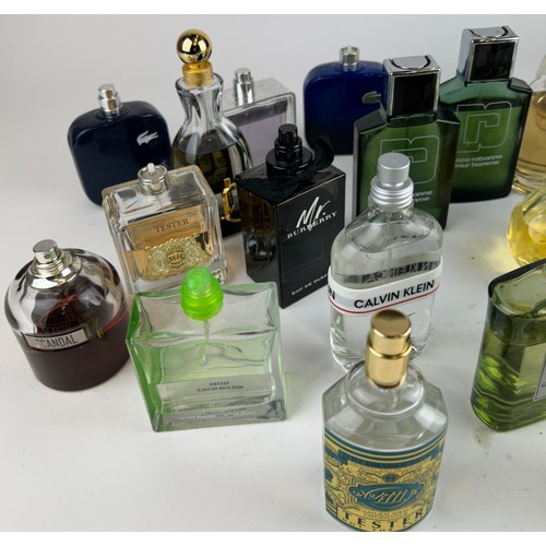 172 - A COLLECTION OF PARTIALLY USED DESIGNER PERFUME BOTTLES, to include Paco Rabanne, Armani and Yardley... 