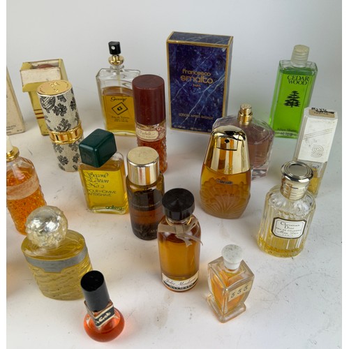 178 - A COLLECTION OF PARTIALLY USED VINTAGE DESIGNER PERFUME BOTTLES, to include Chanel, Francesco Smalto... 