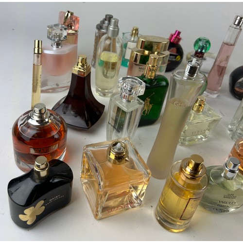 179 - A COLLECTION OF PARTIALLY USED DESIGNER PERFUME BOTTLES, 

To include Versace, Valentino and more (Q... 