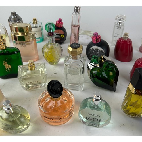 179 - A COLLECTION OF PARTIALLY USED DESIGNER PERFUME BOTTLES, 

To include Versace, Valentino and more (Q... 