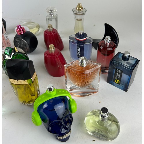 179 - A COLLECTION OF PARTIALLY USED DESIGNER PERFUME BOTTLES, 

To include Versace, Valentino and more (Q... 