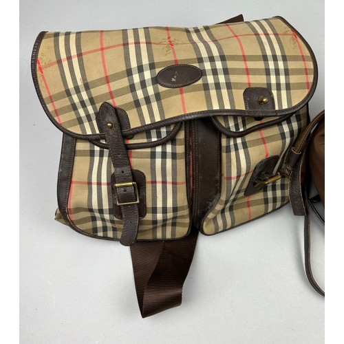 47 - A BURBERRY'S LARGE RUCKSACK BACKPACK AND AN ICEBERG JEANS BROWN NYLON RUCKSACK, 

The Burberry's wit... 