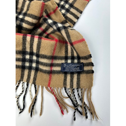 109 - A COLLECTION OF THREE BURBERRY WOOL SCARVES WITH NOVA CHECK PATTERN THROUGHOUT,