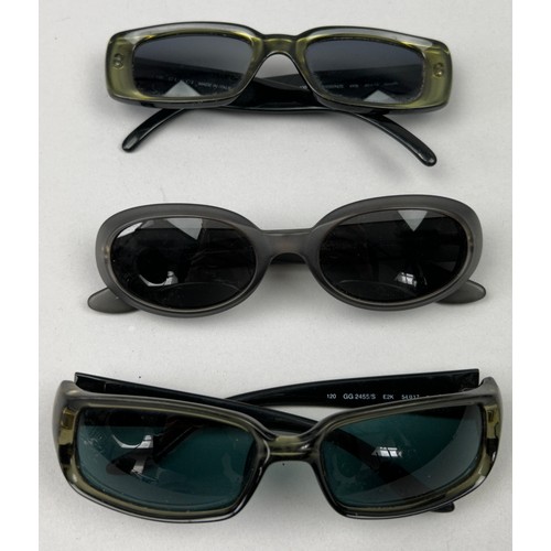 91 - THREE PAIRS OF GUCCI SUNGLASSES (3)