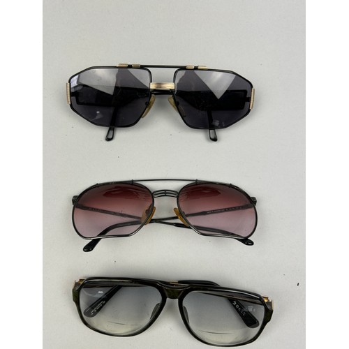 76 - THREE VINTAGE CHRISTIAN DIOR SUNGLASSES, various coloured frames and shades (3)