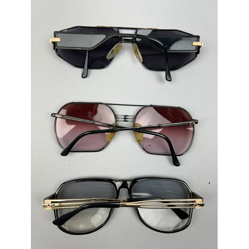 76 - THREE VINTAGE CHRISTIAN DIOR SUNGLASSES, various coloured frames and shades (3)