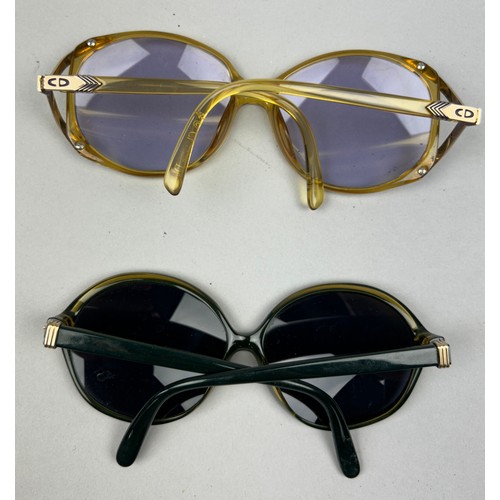 78 - TWO PAIRS OF VINTAGE CHRISTIAN DIOR SUNGLASSES, various coloured frames and shades