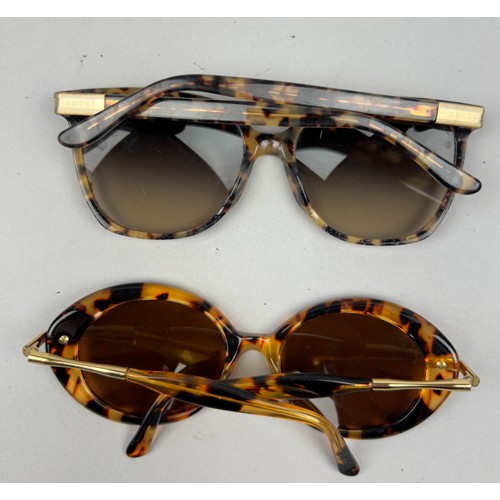 81 - TWO PAIRS OF VINTAGE GUCCI TORTOISESHELL DESIGN SUNGLASSES (2)