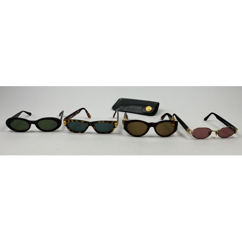 82 - FOUR PAIRS OF VINTAGE VERSACE SUNGLASSES, including one in a case with 'Medusa head' emblem (4)

One... 