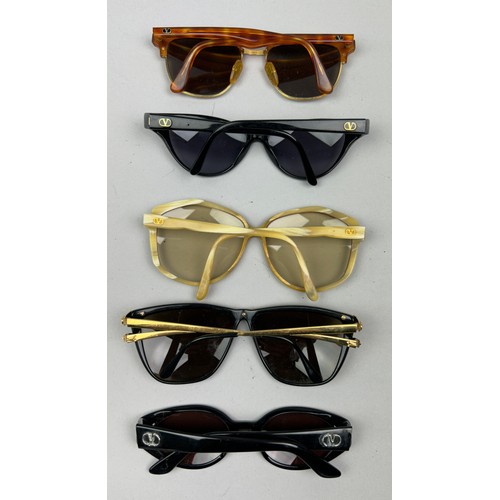 86 - FIVE PAIRS OF VINTAGE VALENTINO SUNGLASSES (5)