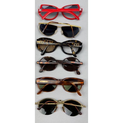 87 - SIX PAIRS OF DESIGNER SUNGLASSES, to include Christian Dior, Giorgio Armani and more (6)