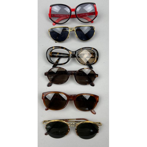 87 - SIX PAIRS OF DESIGNER SUNGLASSES, to include Christian Dior, Giorgio Armani and more (6)