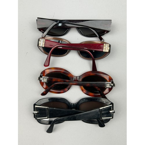 89 - FOUR PAIRS OF DESIGNER SUNGLASSES, to include Gucci and Yves Saint Laurent YSL (4)