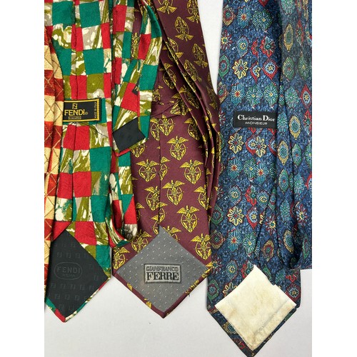 147 - SIX DESIGNER GENTLEMANS NECKTIES, to include Christian Dior, Valentino and more (6)