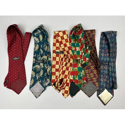 147 - SIX DESIGNER GENTLEMANS NECKTIES, to include Christian Dior, Valentino and more (6)