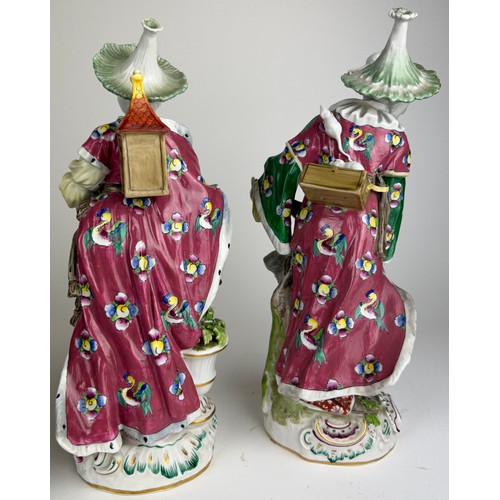 91 - A PAIR OF ROYAL VIENNA 'MALABAR MUSICIANS', playing instruments, marked underneath with Royal Vienna... 