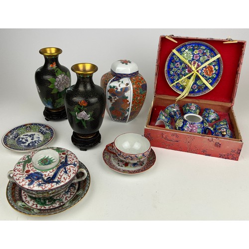 76 - A MIXED LOT OF CHINESE AND JAPANESE CERAMICS AND CLOISSONE (Qty)

**Please note this lot will be ava... 