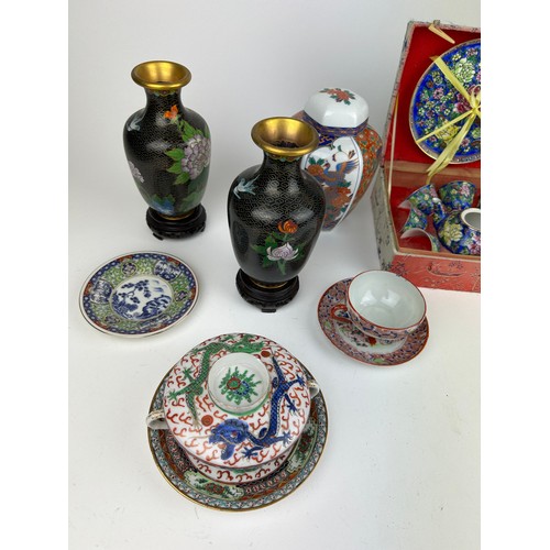 76 - A MIXED LOT OF CHINESE AND JAPANESE CERAMICS AND CLOISSONE (Qty)

**Please note this lot will be ava... 