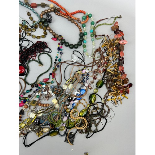 284 - A LARGE QUANTITY OF COSTUME JEWELLERY, to include mother of pearl, beaded necklaces and more (Qty)