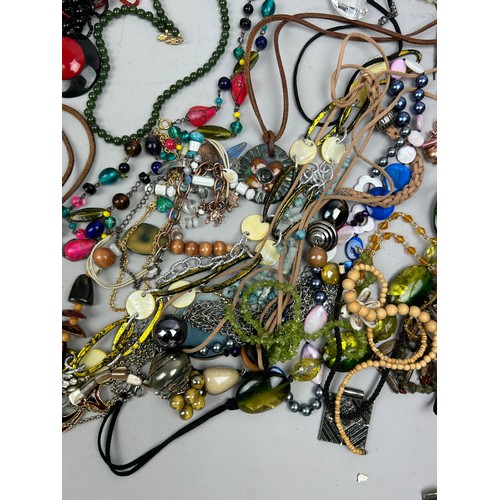 284 - A LARGE QUANTITY OF COSTUME JEWELLERY, to include mother of pearl, beaded necklaces and more (Qty)