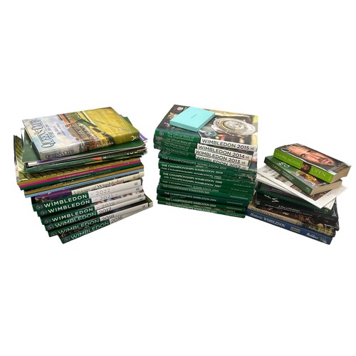 281 - A LARGE COLLECTION OF WIMBLEDON TENNIS BOOKS FROM 2002-2022, among others similar (Qty)