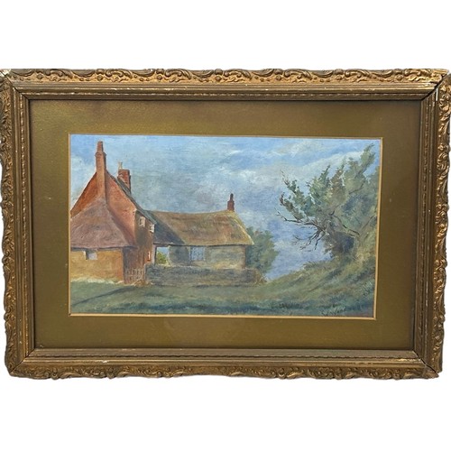 178 - AN ACRYLIC ON PAPER PAINTING OF A FARMHOUSE, signed indistinctly possibly 'Woodruffe'

Framed and gl... 