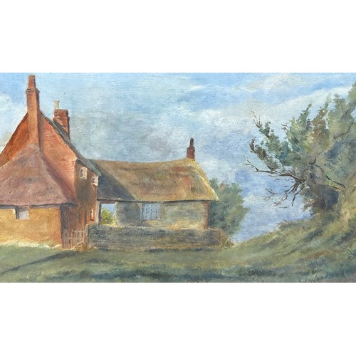 178 - AN ACRYLIC ON PAPER PAINTING OF A FARMHOUSE, signed indistinctly possibly 'Woodruffe'

Framed and gl... 