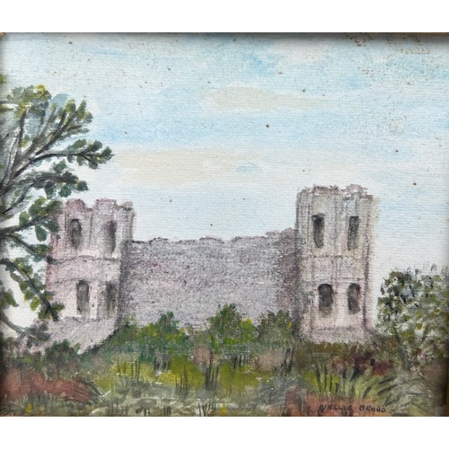 188 - A SMALL WATERCOLOUR ON PAPER OF LEWES CASTLE, signed 'Nellie Broad'. 

Framed and glazed

13cm x 12c... 