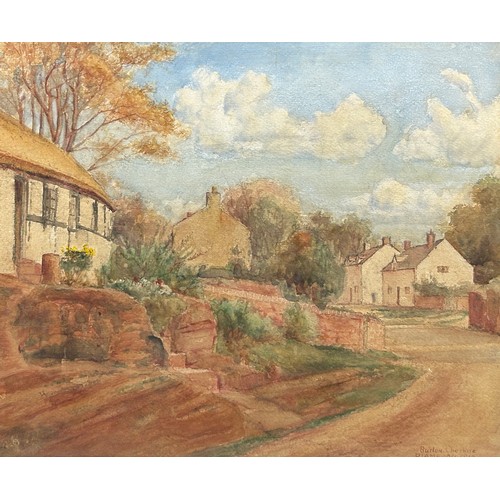 184 - A LARGE WATERCOLOUR PAINTING OF BURTON IN CHESHIRE, signed 'R. Jameson', mounted in a frame and glaz... 