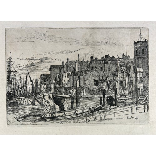 203 - JAMES ABBOTT MCNEILL WHISTLER (1834-1903) 'THAMES POLICE (WAPPING WHARF) 1859,  etching on paper mou... 