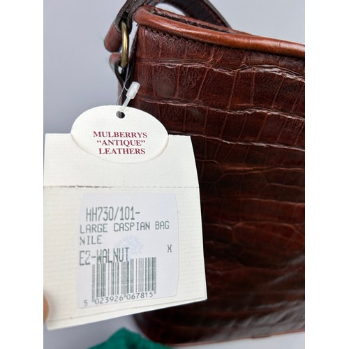 289 - A MULBERRY CASPIAN BROWN LEATHER HANDBAG IN 'WALNUT' COLOUR