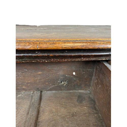 236 - A CHARLES II DRESSER OAK DRESSER BASE CIRCA 1690, possibly later additions,

The rectangular plank t... 