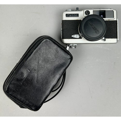 267 - A CANON DEMI EE17 CAMERA, lens cap, in original leather makers case with makers wriststrap.