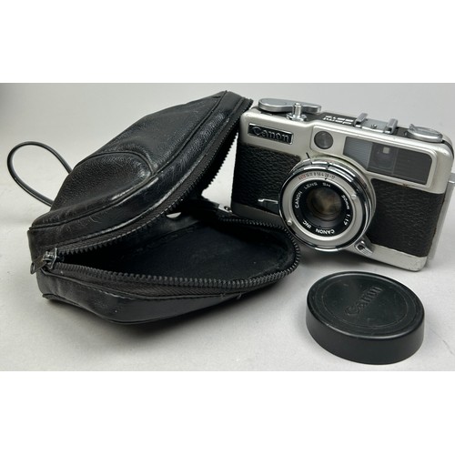 267 - A CANON DEMI EE17 CAMERA, lens cap, in original leather makers case with makers wriststrap.