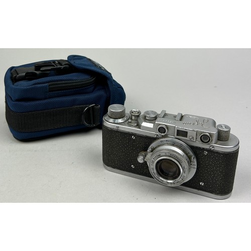 273 - ZORKI-1 camera cyrillic script (shutter inoperative) with Industar-22 50 mm Red “R” Lens
in TAMRAC p... 