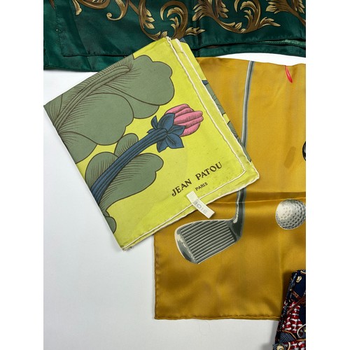 291 - A COLLECTION OF LARGE SILK SCARFS, to include one in original packaging by Nicole Miller (Qty)