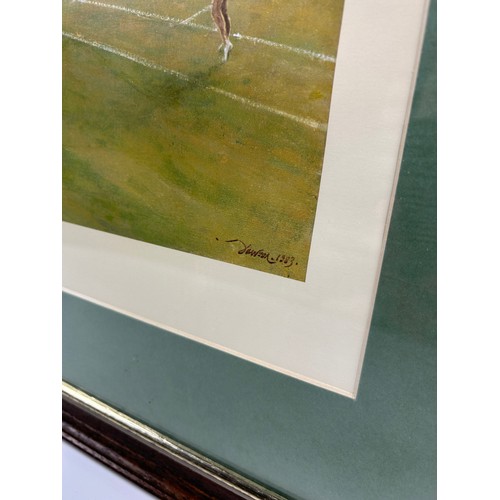 213 - WIMBLEDON TENNIS INTEREST: A PRINT OF CENTRE COURT AFTER EDWARD DAWSON 1983

58cm x 42cm