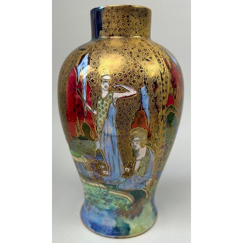 96 - A WILTON WARE VASE IN THE 'FAIRYLAND DESIGN' LUSTRE WARE, 1920's-1930's

26cm in height