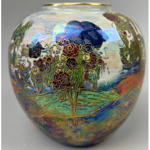 99 - A WILTON WARE VASE IN THE 'FAIRYLAND DESIGN' LUSTRE WARE, 1920's-1930's

13cm x 13cm