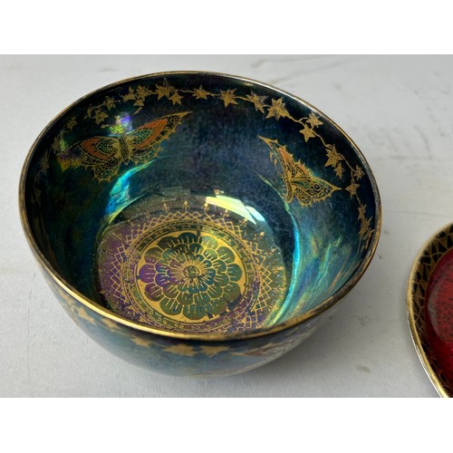 113 - CROWN DEVON LUSTRE BOWLS WITH BUTTERFLY DESIGN ALONG WITH A BIRD OF PARADISE TEA CUP AND SAUCER

Tea... 