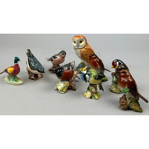 115 - A COLLECTION OF BESWICK BIRDS (9)