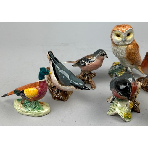 115 - A COLLECTION OF BESWICK BIRDS (9)